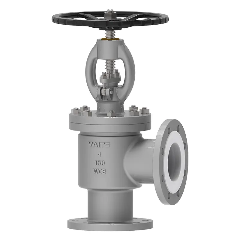 PTFE, вистелений кутом глобусного клапана‌‌