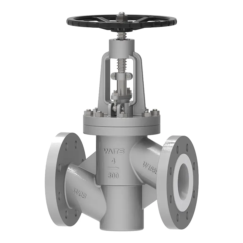 PTFE, викладений глобусним клапаном